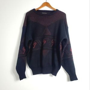 VINTAGE Acrylic Knit Nordic Sweater